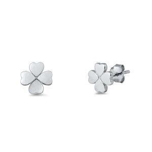 Clover Sterling Silver Stud Earrings